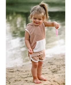 Little Bipsy Tops Cinnamon Terry Sleeveless Tank Hoodie