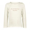 Tenth + Pine Tops Birthday Babe Clay + Natural Organic Long Sleeve Tee