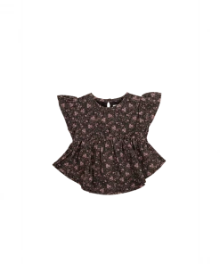 Jamie Kay Tops Peony Floral Organic Cotton Pincord Willow Top