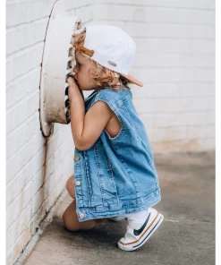 Little Bipsy Outerwear Light Wash Denim Vest