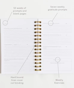 Promptly Journals Cashew Leatherette Gratitude Journal Paper Goods