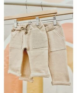 Evelina Apparel Bottoms Beige French Terry Sweatpants