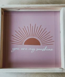 Emrose Decor Pink Sun You Are My Sunshine Sign