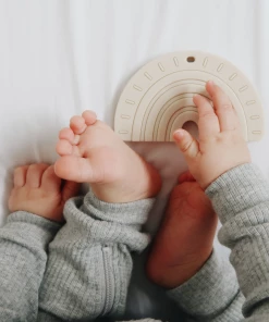 Pretty Please Teethers Wheat Rainbow + Rays Teether Toy