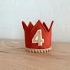 Cutest Little Party # 4 Copper Felt + Toast Pom Trim + Toast/white Crown