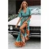 J+j Dresses Teal Ruffle Boho Dress