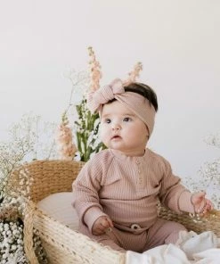 Jamie Kay Dusky Rose Organic Cotton Waffle Oliver Pants