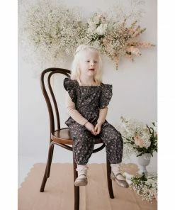 Jamie Kay Peony Floral Organic Cotton Pincord Lucy Romper