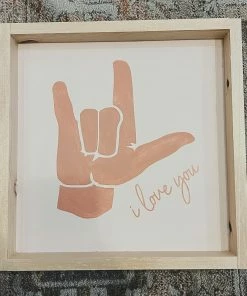 Emrose Decor I Love You Cream + Mauve Retro Sign