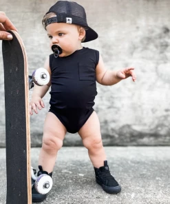 Little Bipsy Bodysuits Black Tank Bodysuit Onesie