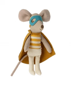 Maileg Super Hero Mouse Little Brother In A Matchbox Toy Dolls + Plushies