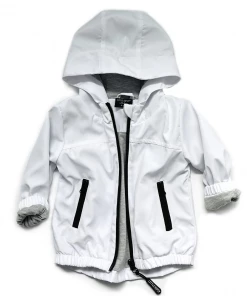 Little Bipsy White Pullover Windbreaker Outerwear