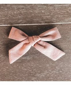 Mae + Skye Headwear Old Rose Petite Schoolgirl Bow Hair Clip