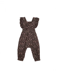 Jamie Kay Peony Floral Organic Cotton Pincord Lucy Romper