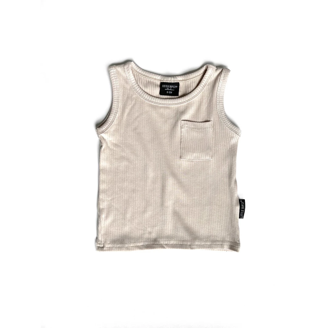 Little Bipsy Shell Ribbed Pocket Tank Top Tee 9 Little Bipsy Shell Ribbed Pocket Tank Top Tee