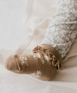 Jamie Kay Daisy Garden Caramel Frill Ankle Socks Footwear