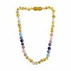 Sweet Tree Amber Amber + Pastel Rainbow Necklace 13" Jewelry