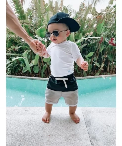 Little Bipsy Bottoms Monochrome Hybrid Swim + Walking Shorts