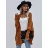 J+j Brown Waffle Knit Cardigan Outerwear