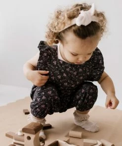 Jamie Kay Peony Floral Organic Cotton Pincord Lucy Romper