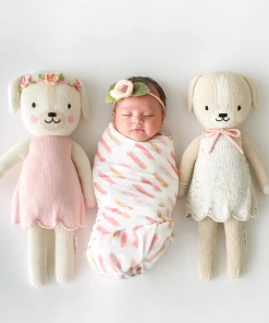 Cuddle And Kind Dolls + Plushies Mia The Dog Knit Handcrafted Regular Doll