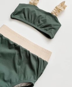 Orcas Lucille Deep Sea Strap Bandeau Bikini Set Swim 8 Orcas Lucille Deep Sea Strap Bandeau Bikini Set Swim