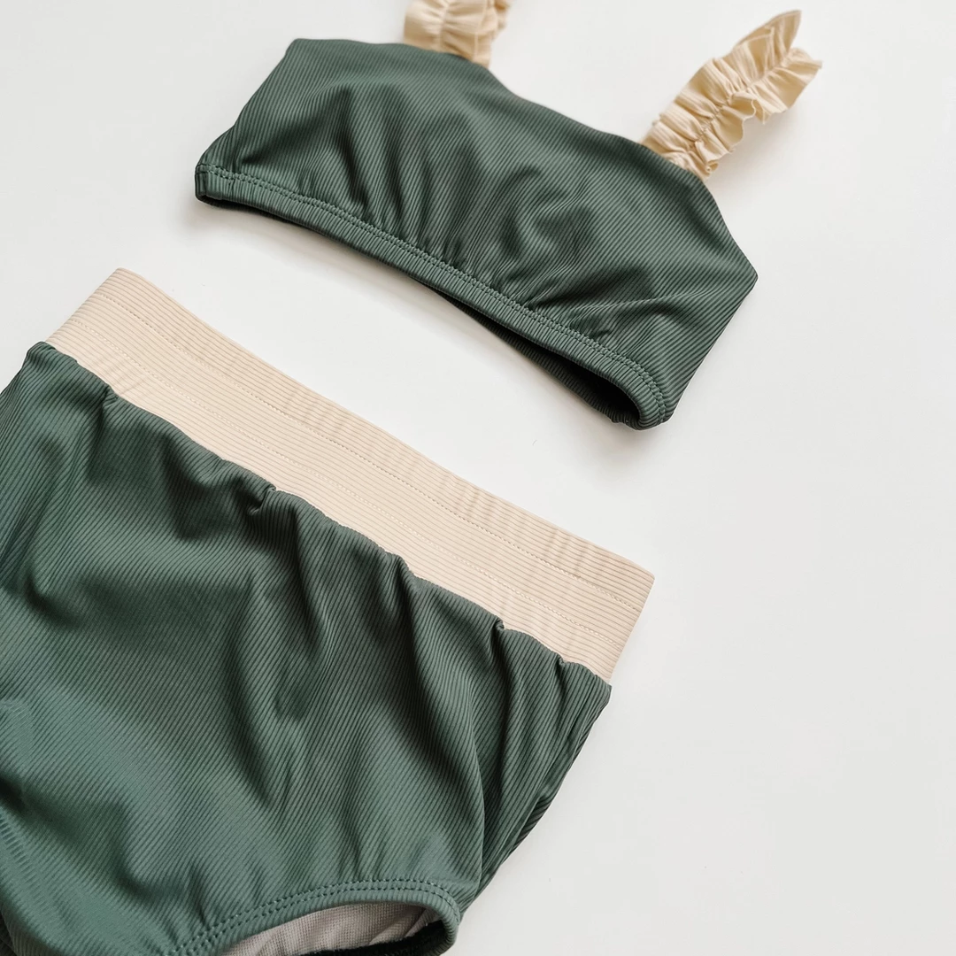 Orcas Lucille Deep Sea Strap Bandeau Bikini Set Swim 5 Orcas Lucille Deep Sea Strap Bandeau Bikini Set Swim