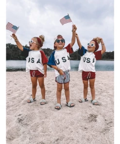 Orcas Lucille Graphic Tees Usa Oversized Tee