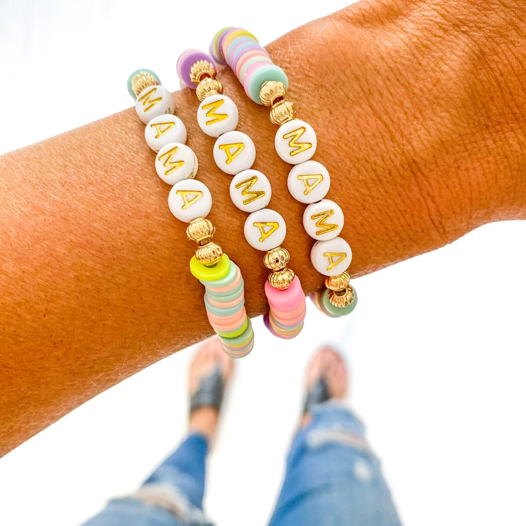 J+j Mama Pink + Mint Bracelet Bracelets 3 J+j Mama Pink + Mint Bracelet Bracelets