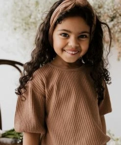 Joss + J Online Shop 35 Jamie Kay Knits Light Russet Organic Cotton Waffle Knit Top