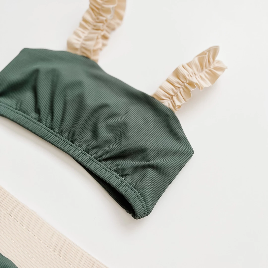 Orcas Lucille Deep Sea Strap Bandeau Bikini Set Swim 4 Orcas Lucille Deep Sea Strap Bandeau Bikini Set Swim