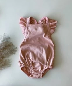 Minikane Light Pink Ruffle Bubble Romper