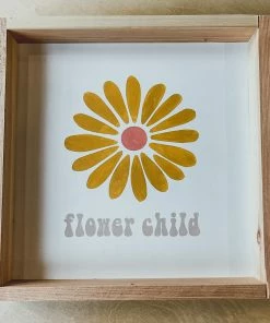 Emrose Decor Mustard Flower Child Wooden Sign