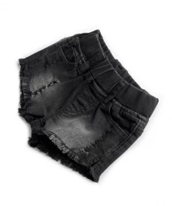 Little Bipsy Bottoms Black Cut Off Distressed Denim Shorties