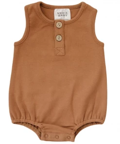 Mebie Baby Honey Organic Cotton Bubble Romper Overalls + Rompers