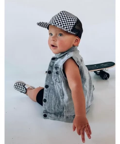 Little Bipsy Outerwear Grey Wash Denim Vest