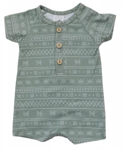 Mebie Baby Overalls + Rompers Sage Alpine Short Romper