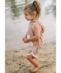 Little Bipsy Tops Cinnamon Terry Sleeveless Tank Hoodie