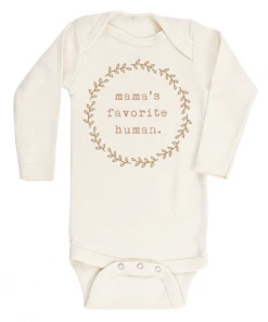 Tenth + Pine Mama's Favorite Human Clay + Natural Organic Long Sleeve Onesie