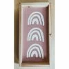 Emrose Dusty Mauve White Rainbows Stacked Sign