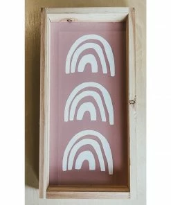 Emrose Dusty Mauve White Rainbows Stacked Sign