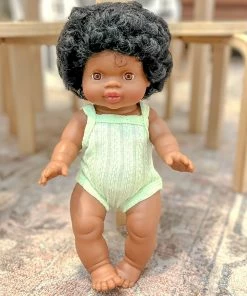 Dolls + Plushies Mint Ribbed Minikane Romper