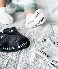 Little Bipsy Grey + Black + White 3 Pack Socks
