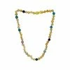 Sweet Tree Amber Jewelry Raw Honey Amber + Blue/green Necklace 15"