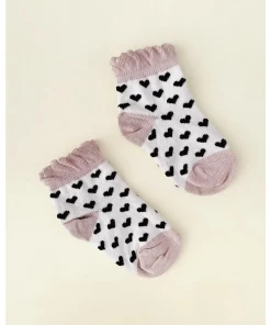 Olivia J Heart Ruffle Socks
