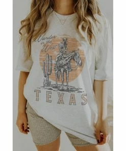 J+j Wander In West Texas Country Oversized Tee Graphic Tees