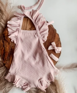 Minikane Light Pink Ruffle Romper