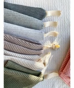 Evelina Apparel Dark Grey Waffle Pacifier Blanket