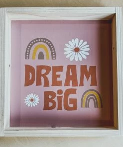 Emrose Dream Big Pink Retro Sign Decor
