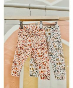 Evelina Apparel Ivory + Terra Cotta Jersey Leggings Bottoms